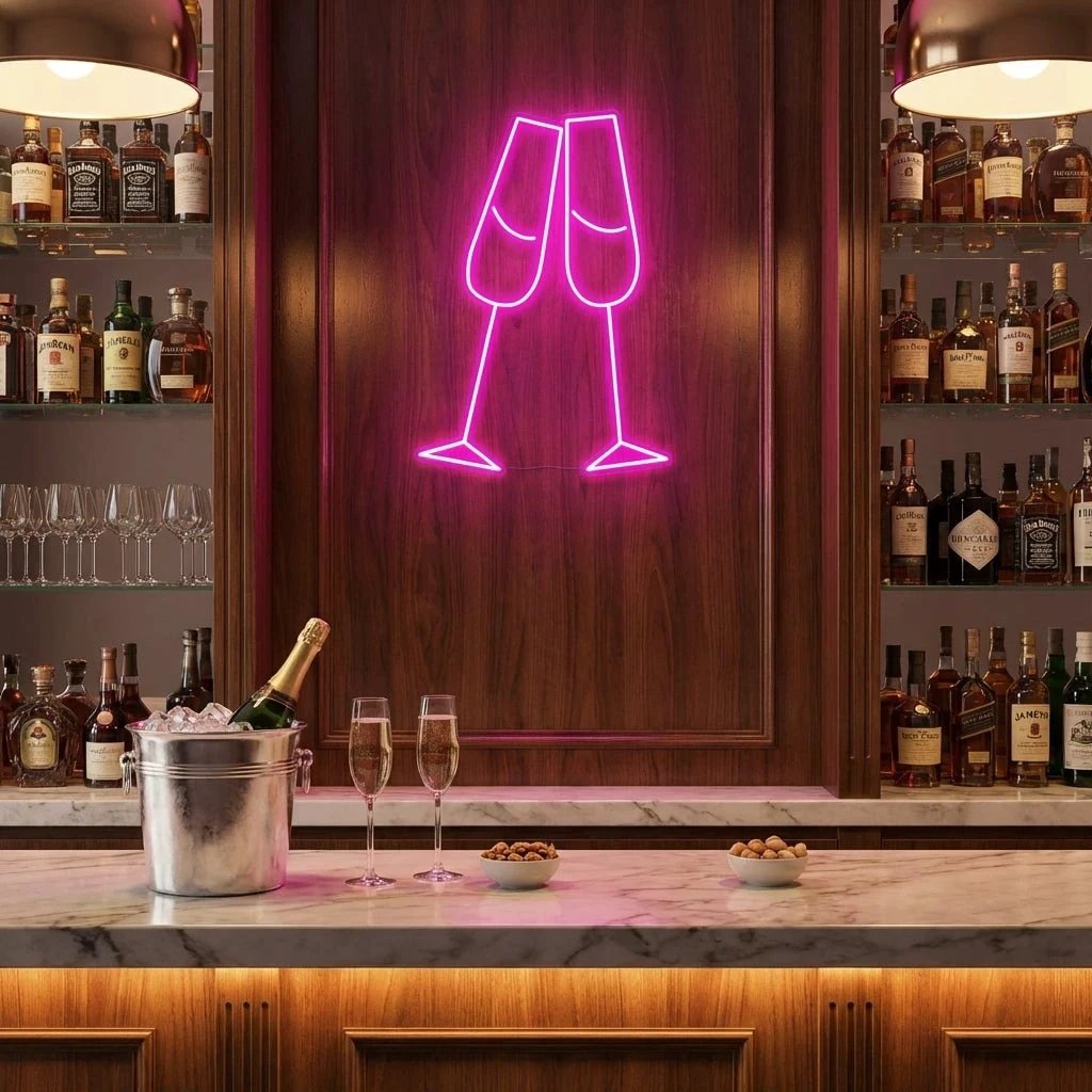 Champagne Led Neon Sign Light