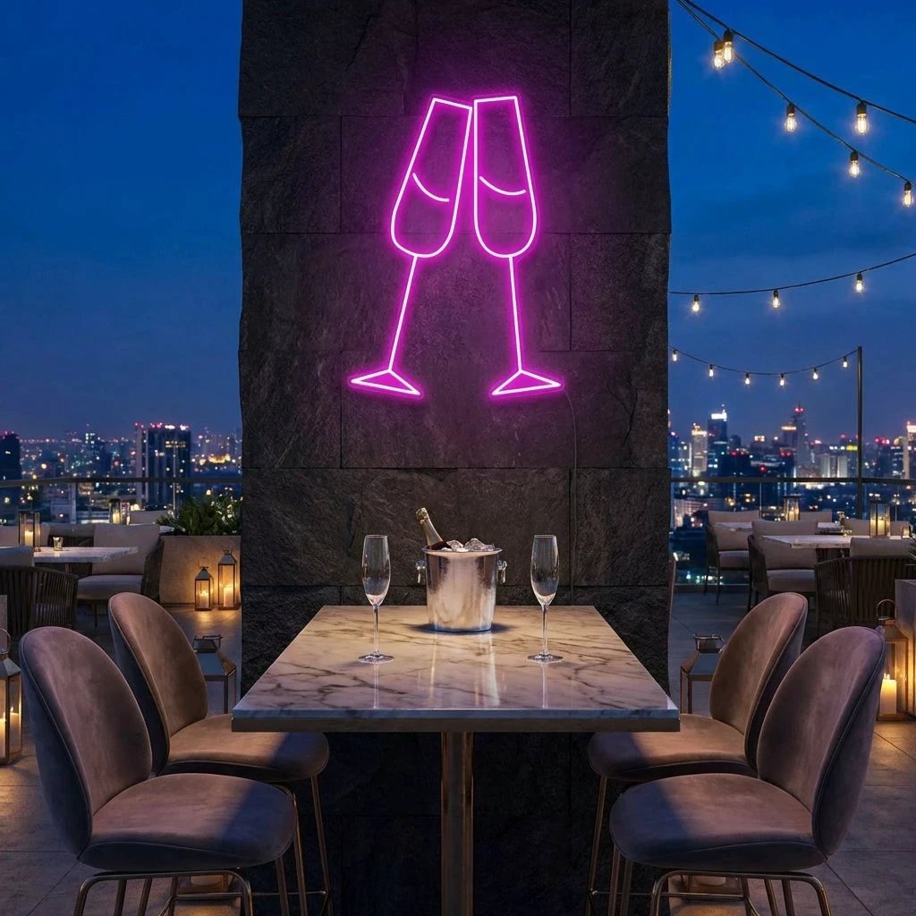 Champagne Led Neon Sign Light