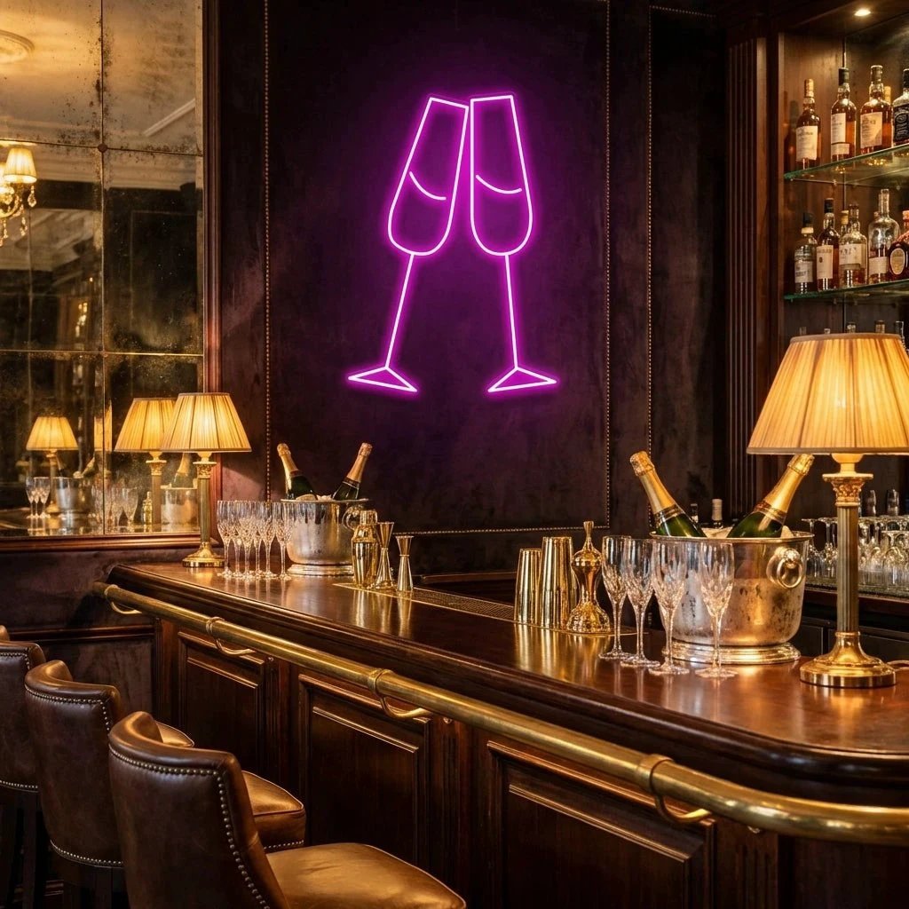 Champagne Led Neon Sign Light