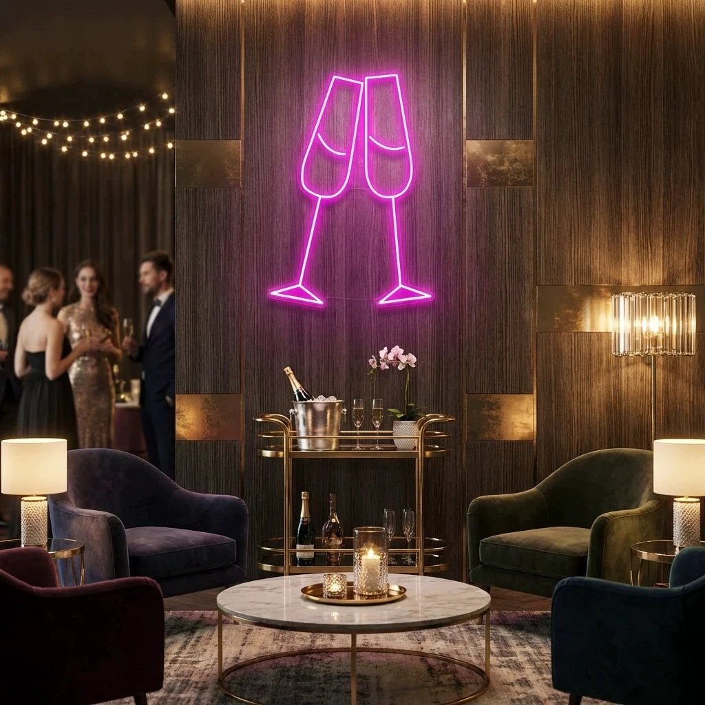 Champagne Led Neon Sign Light