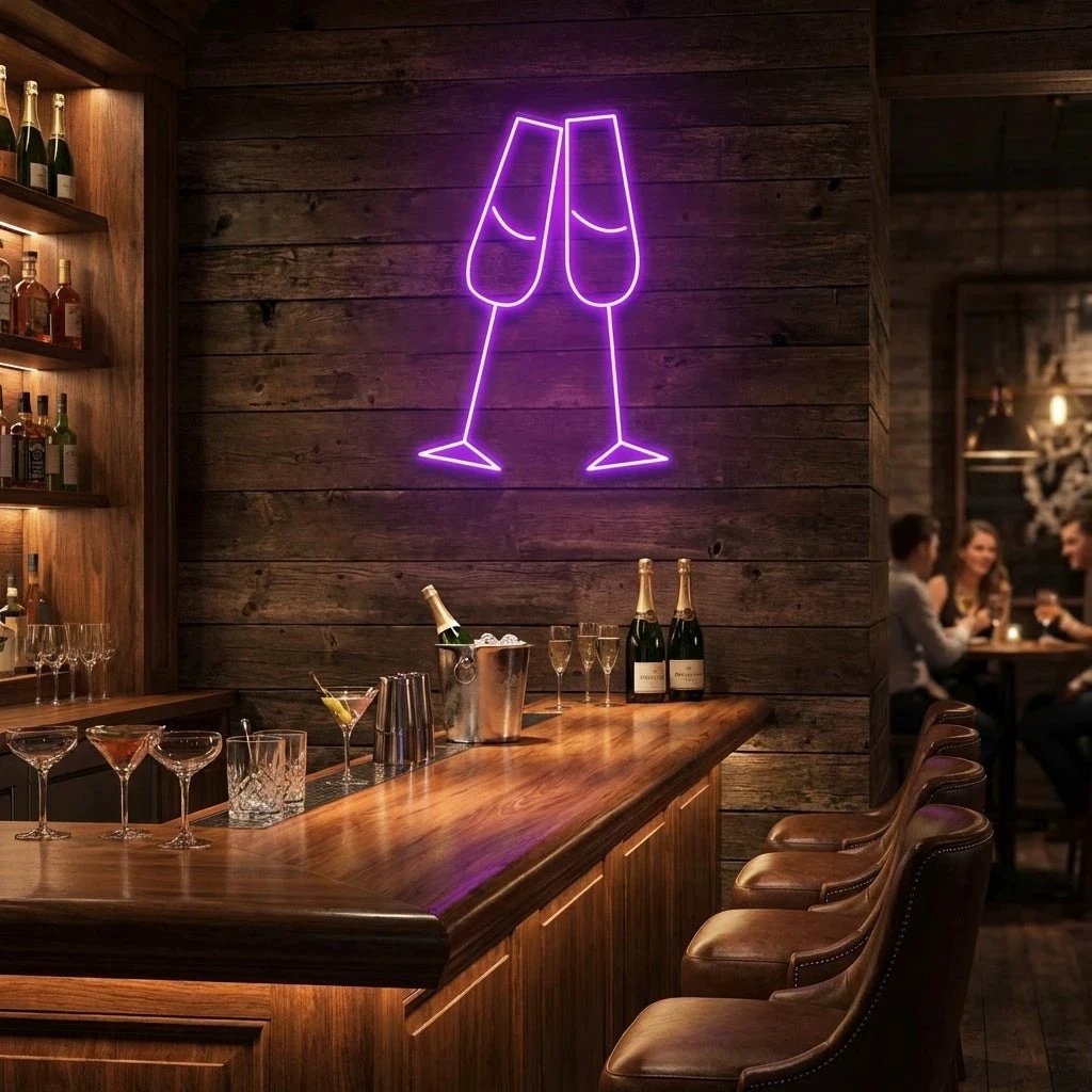 Champagne Led Neon Sign Light