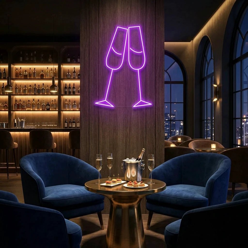 Champagne Led Neon Sign Light