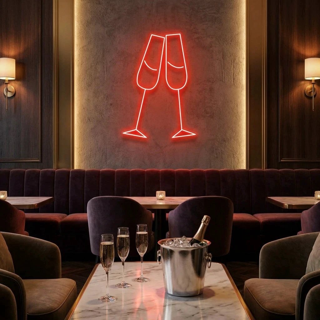Champagne Led Neon Sign Light