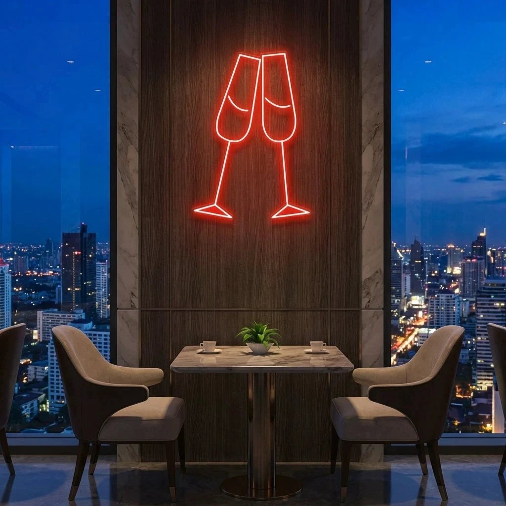 Champagne Led Neon Sign Light