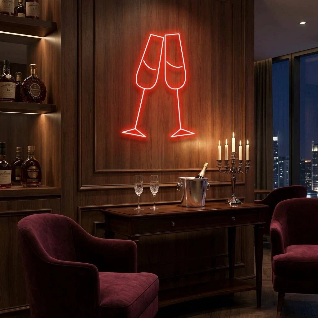 Champagne Led Neon Sign Light