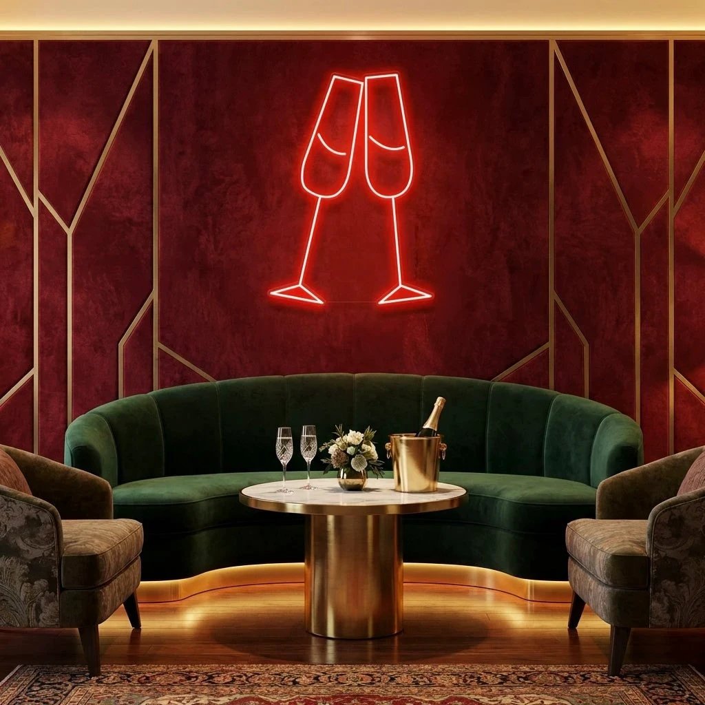 Champagne Led Neon Sign Light