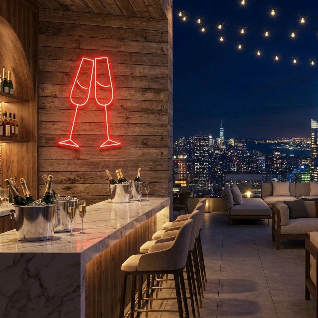 Champagne Led Neon Sign Light