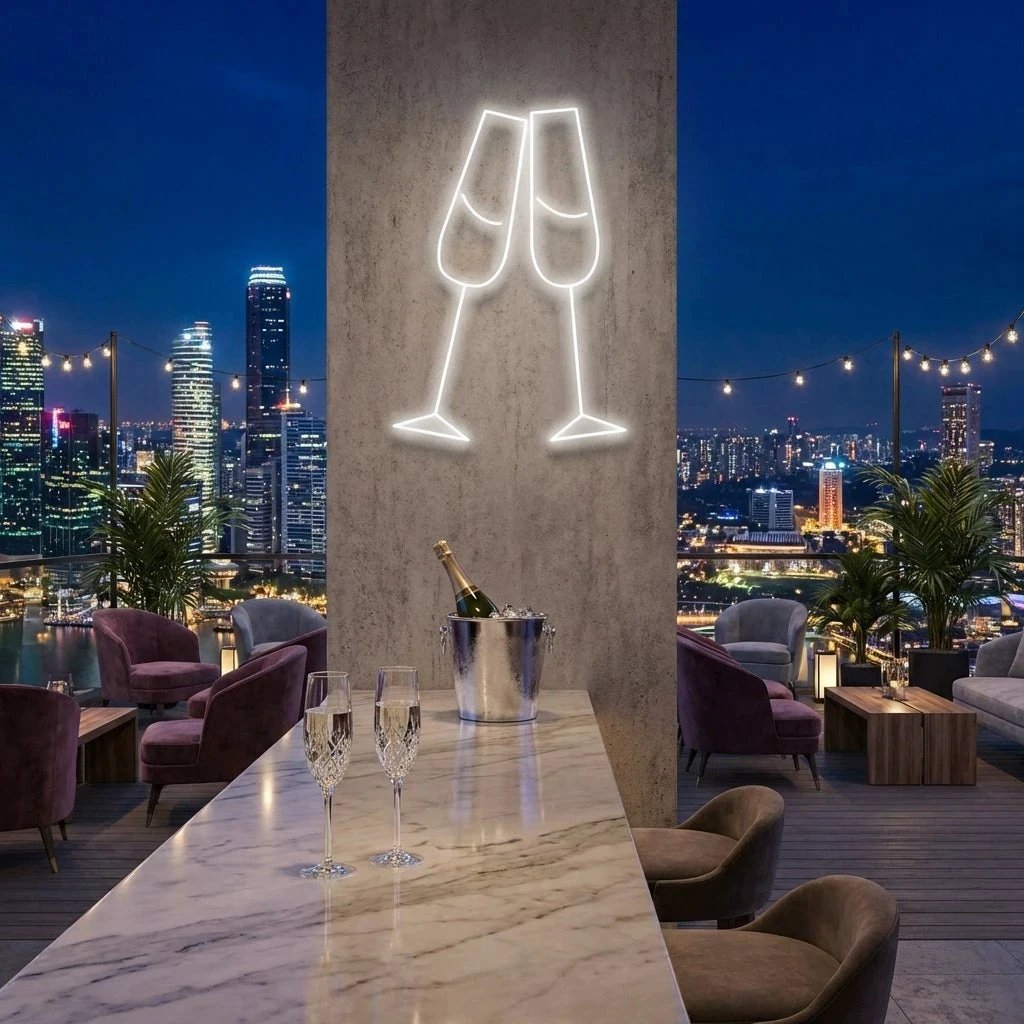 Champagne Led Neon Sign Light