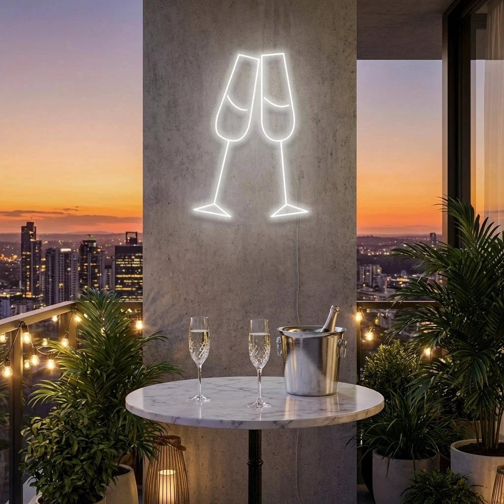 Champagne Led Neon Sign Light