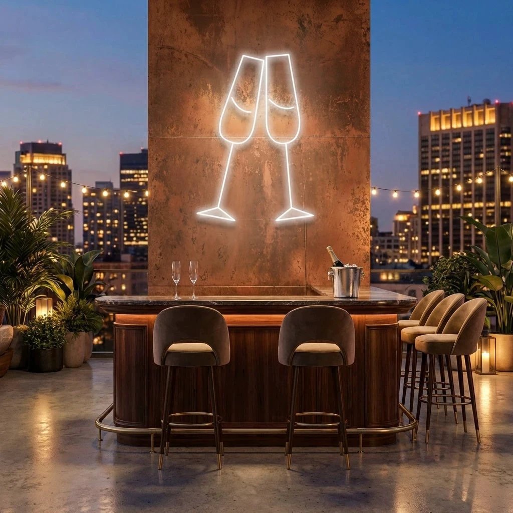 Champagne Led Neon Sign Light
