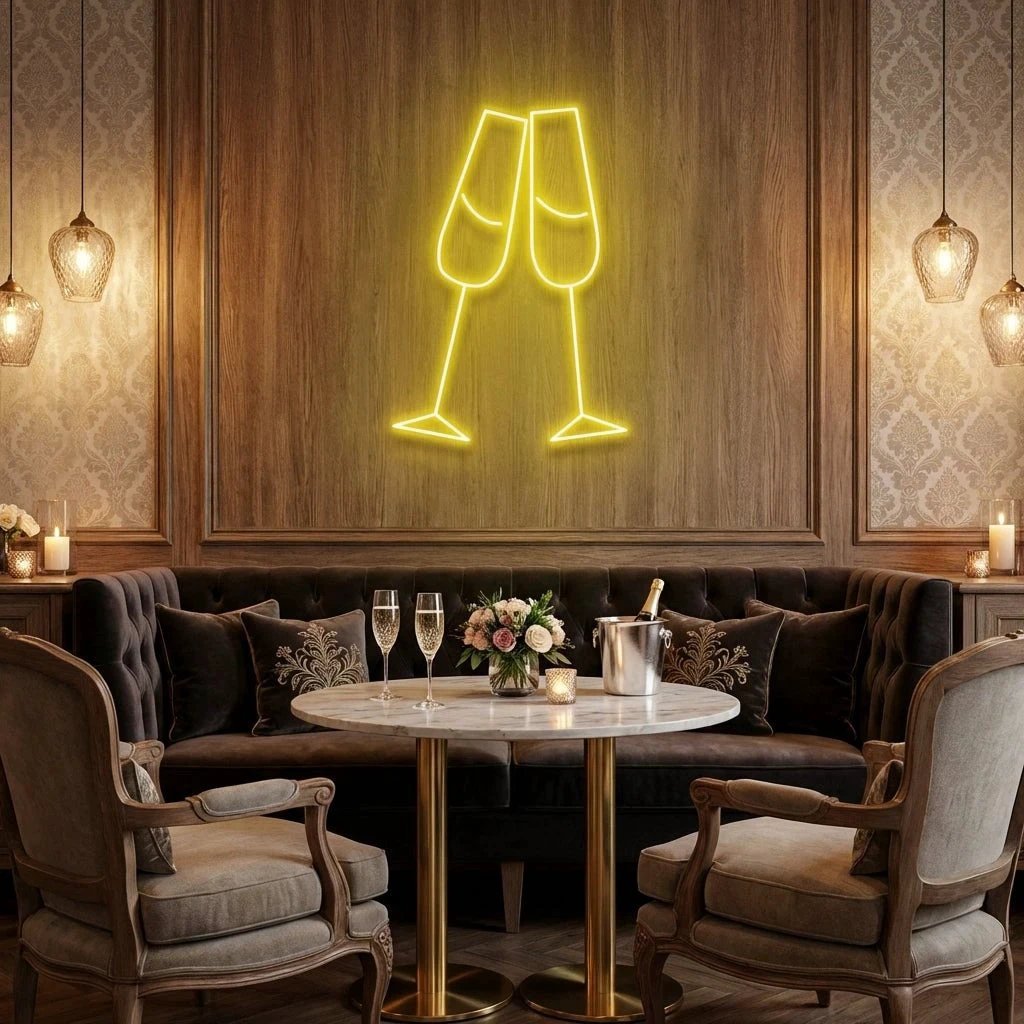 Champagne Led Neon Sign Light