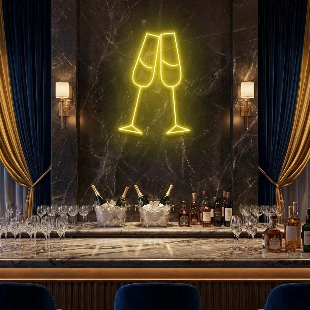 Champagne Led Neon Sign Light