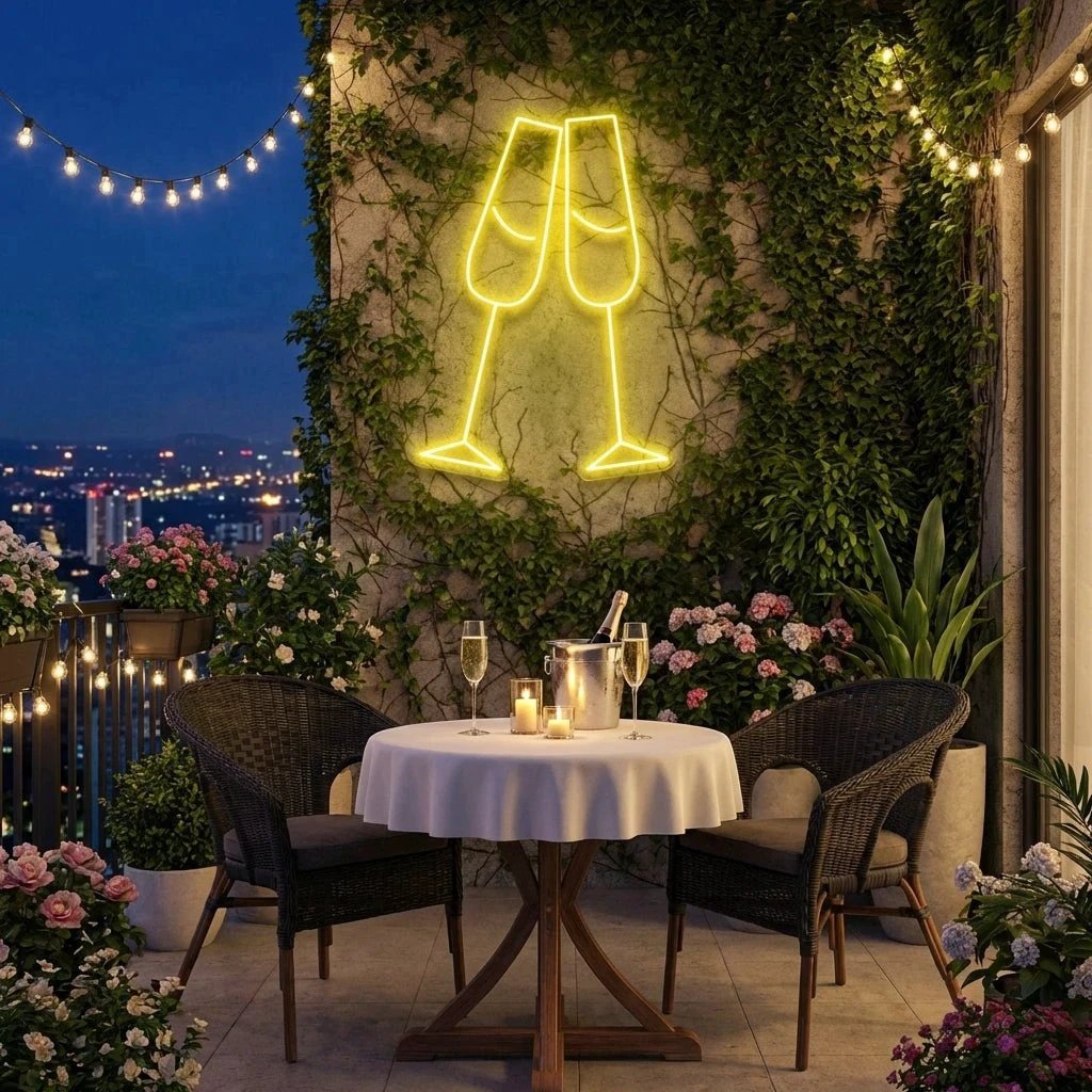 Champagne Led Neon Sign Light