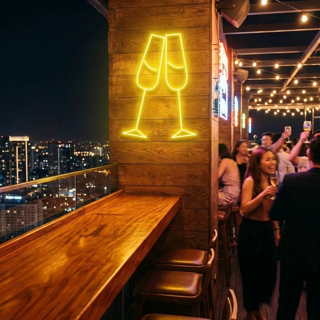 Champagne Led Neon Sign Light