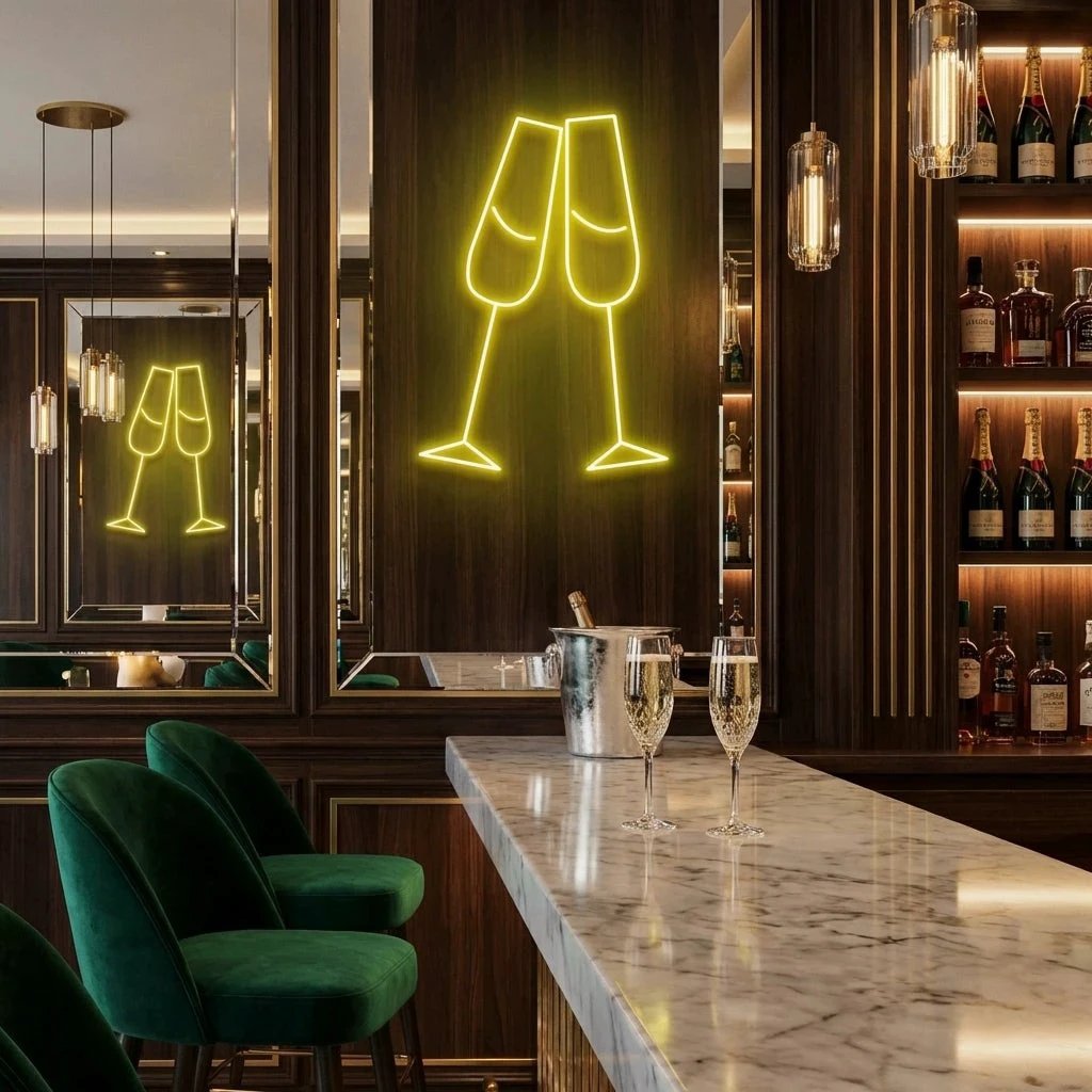 Champagne Led Neon Sign Light