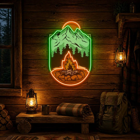 Campfire LED Neon Sign Light Pop Art