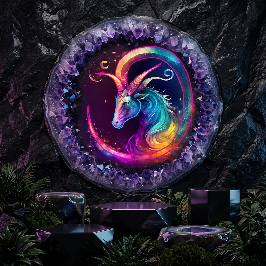Capricorn Zodiac Horoscope Neon Sign