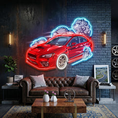 Car Fire LED Neon Sign Light Pop Art