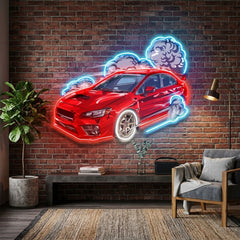 Car Fire LED Neon Sign Light Pop Art