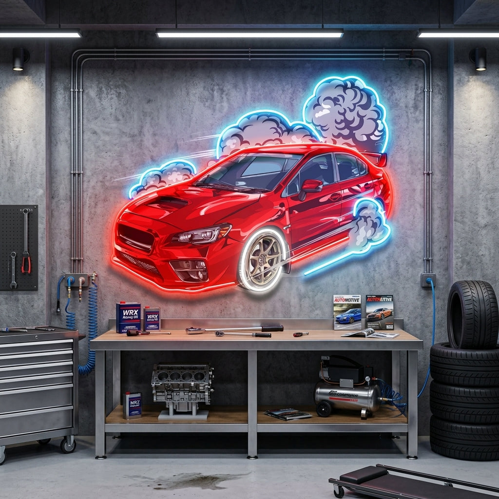 Car Fire LED Neon Sign Light Pop Art