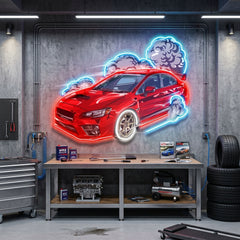 Car Fire LED Neon Sign Light Pop Art