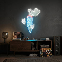 Cartoon Marijuana Joint Artwork Led Neon Sign Light