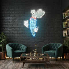 Cartoon Marijuana Joint Artwork Led Neon Sign Light