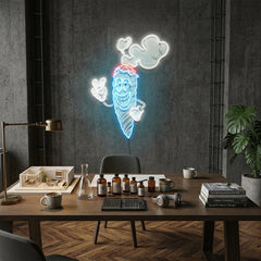 Cartoon Marijuana Joint Artwork Led Neon Sign Light