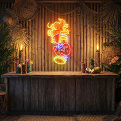 Cartoon Of The Tiki Mask Artwork Led Neon Sign Light