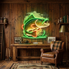 Cartoon Big Sea Bass LED Neon Sign Light Pop Art