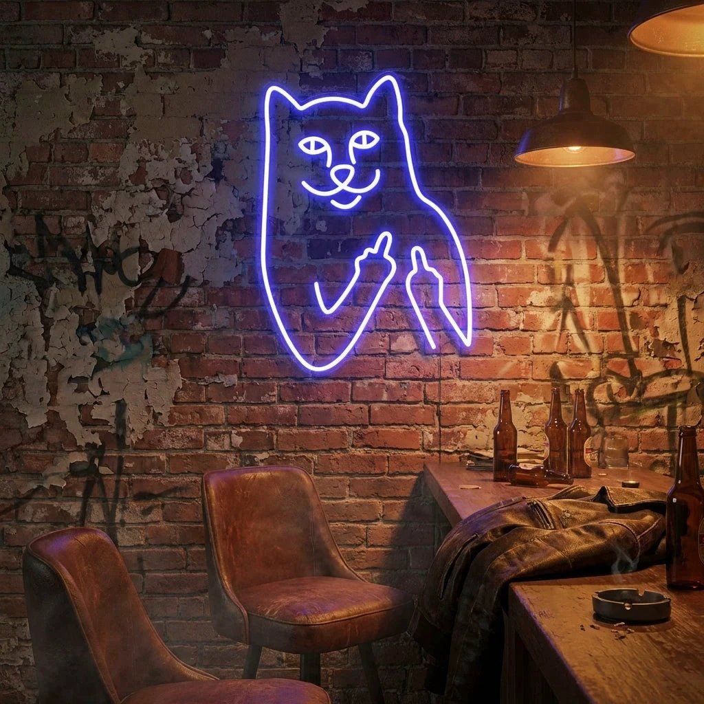 Cat Birdie Led Neon Sign Light