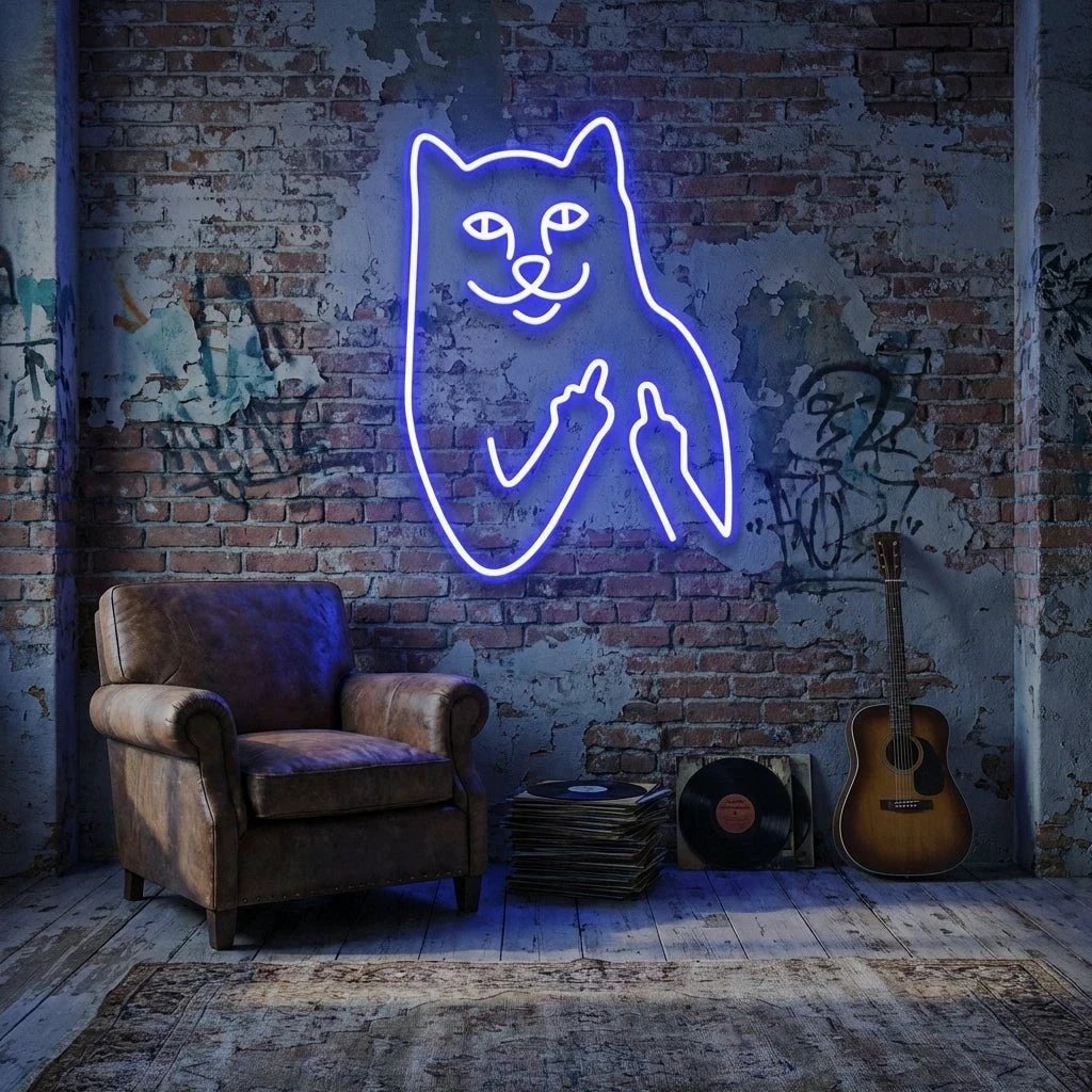 Cat Birdie Led Neon Sign Light