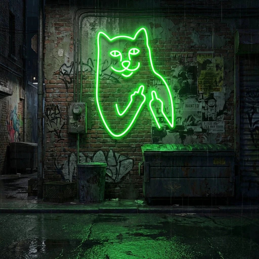 Cat Birdie Led Neon Sign Light