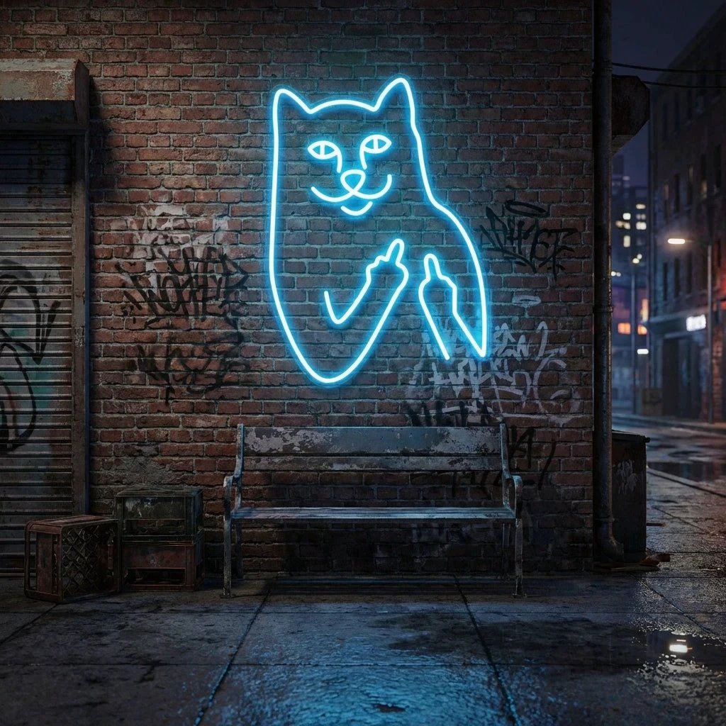 Cat Birdie Led Neon Sign Light