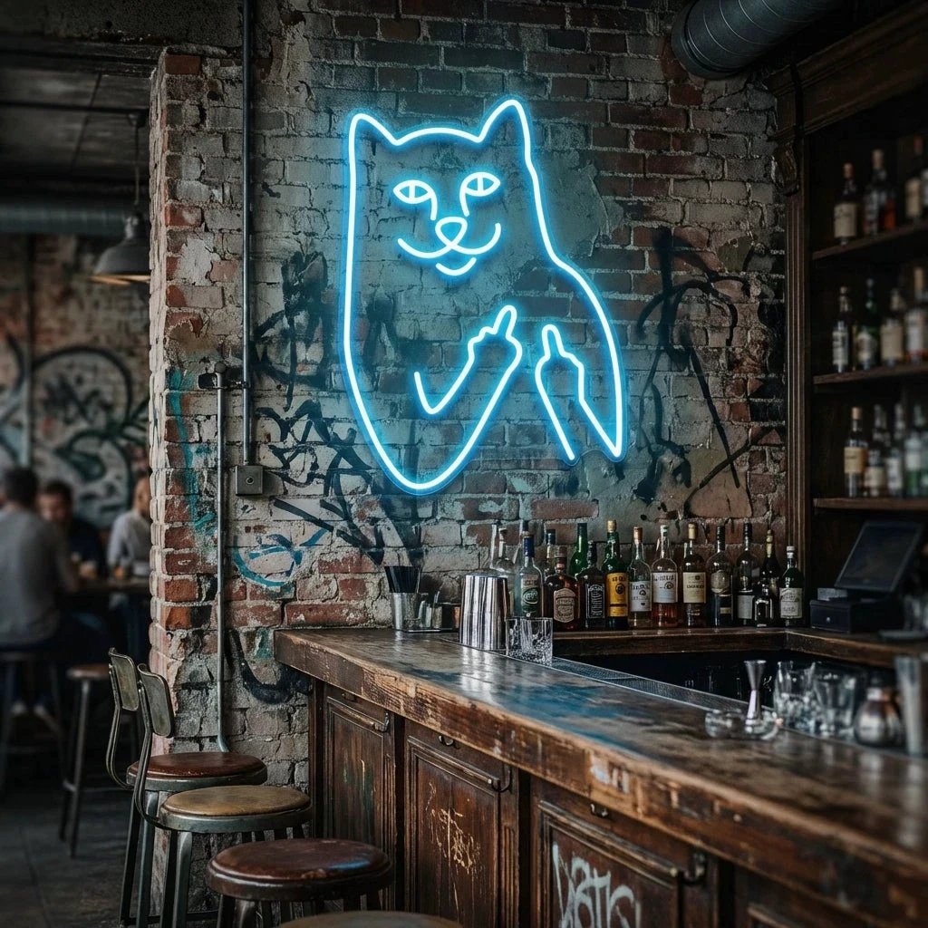 Cat Birdie Led Neon Sign Light