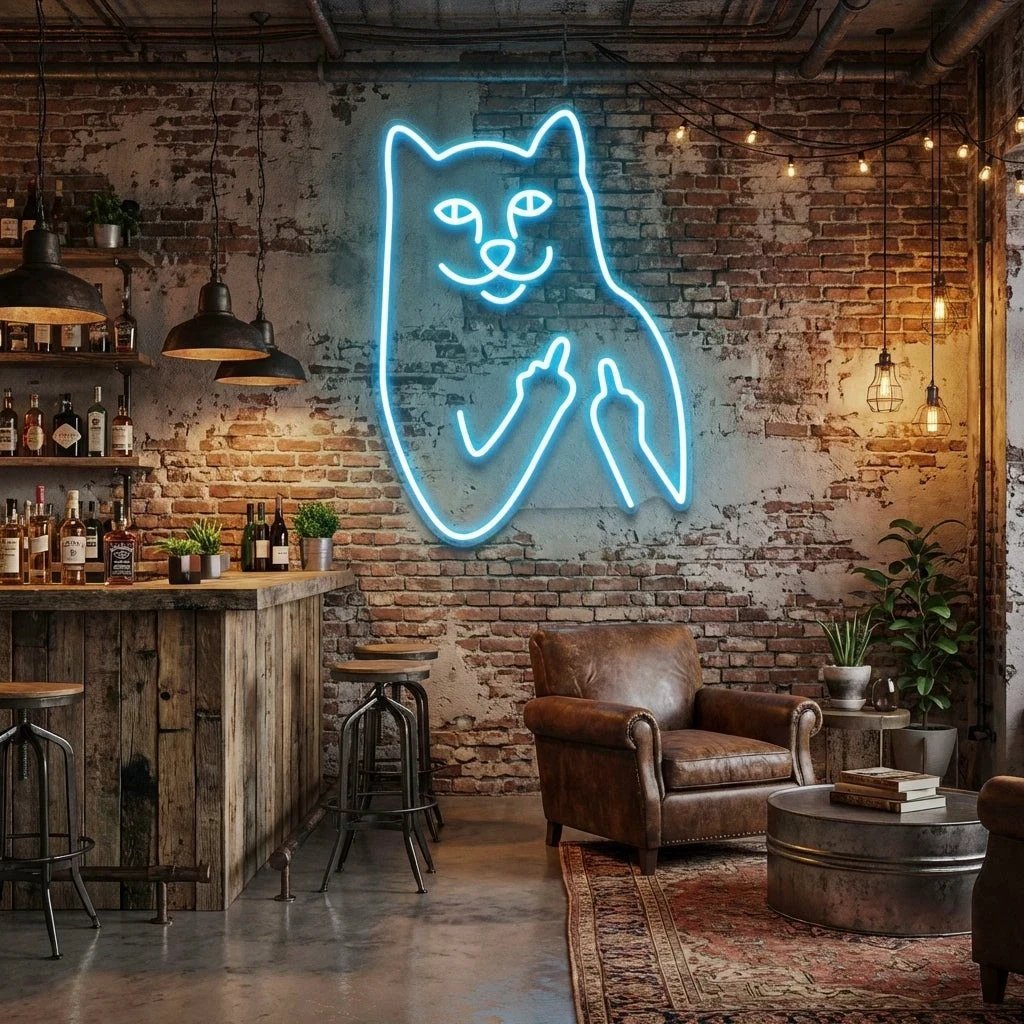 Cat Birdie Led Neon Sign Light