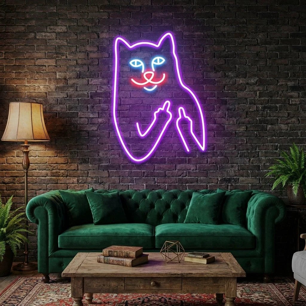 Cat Birdie Led Neon Sign Light