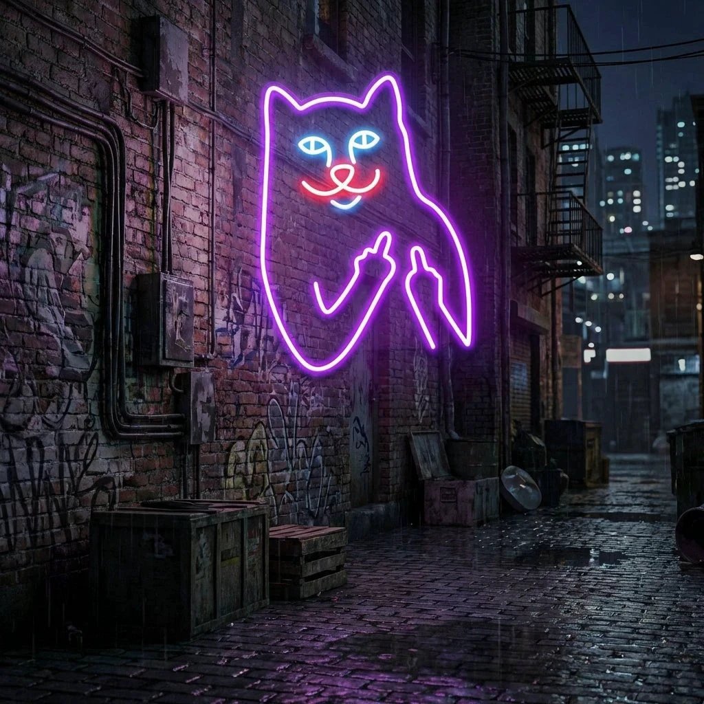 Cat Birdie Led Neon Sign Light