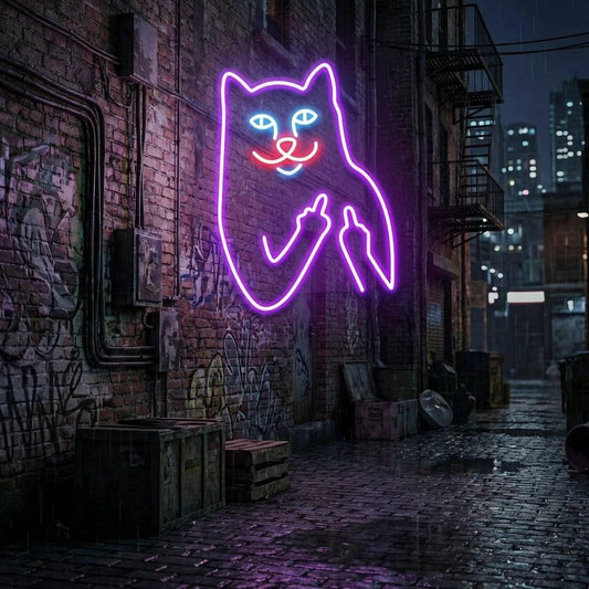 Cat Birdie Led Neon Sign Light