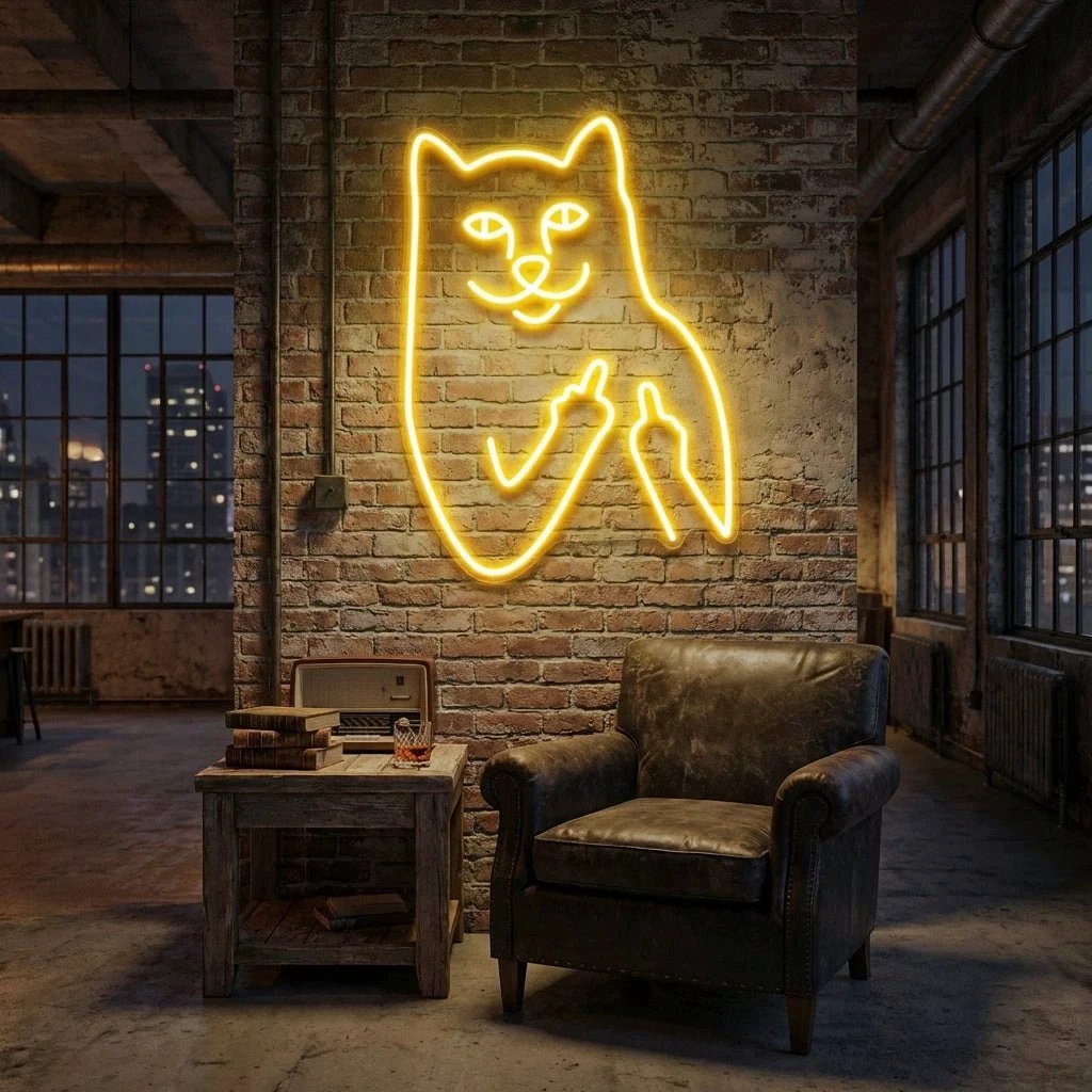 Cat Birdie Led Neon Sign Light
