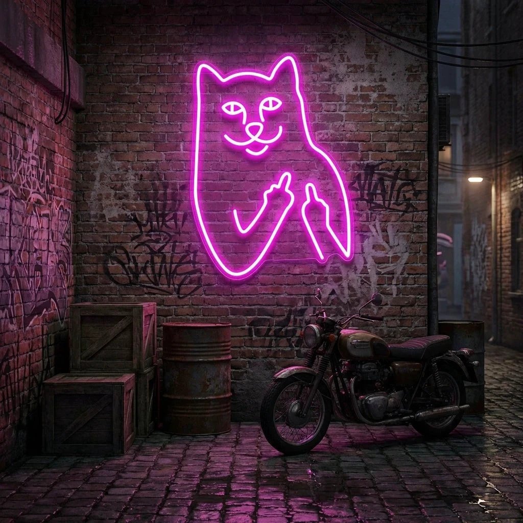 Cat Birdie Led Neon Sign Light