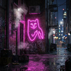 Cat Birdie Led Neon Sign Light