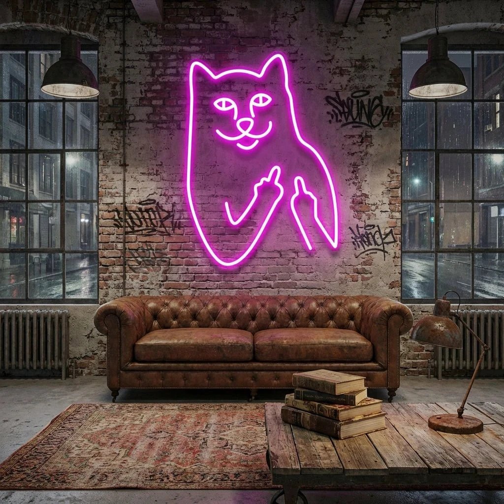 Cat Birdie Led Neon Sign Light