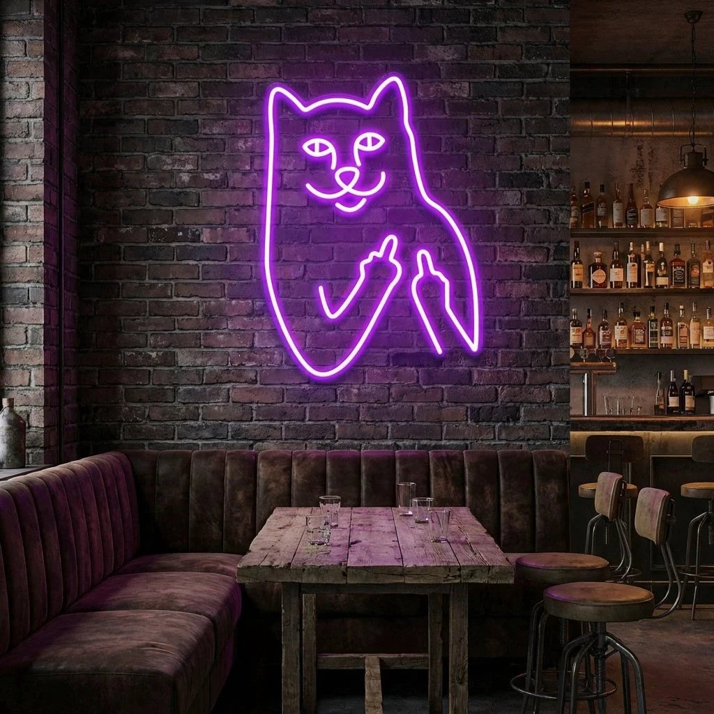 Cat Birdie Led Neon Sign Light