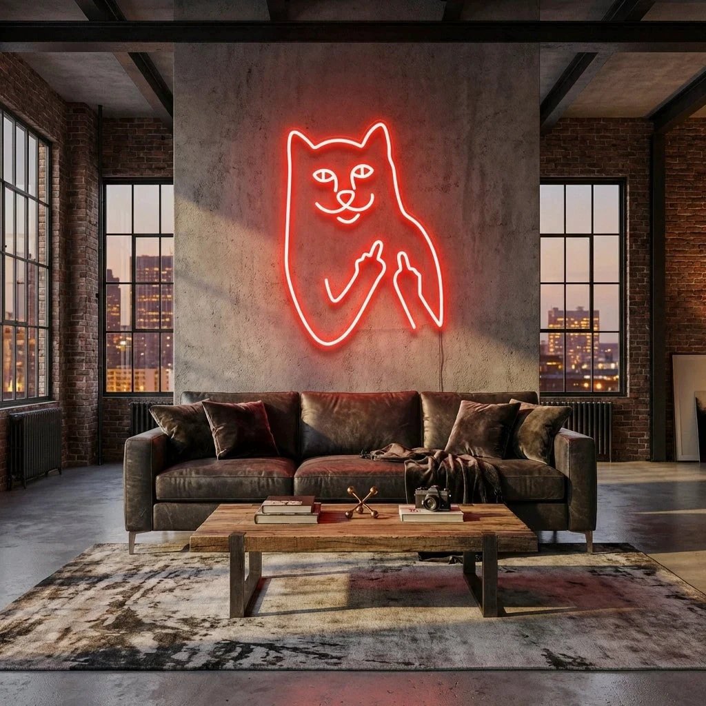 Cat Birdie Led Neon Sign Light