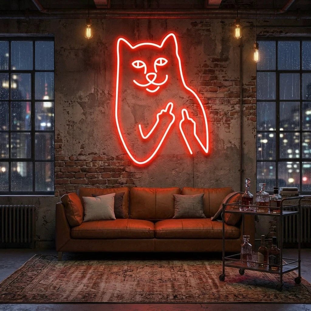 Cat Birdie Led Neon Sign Light