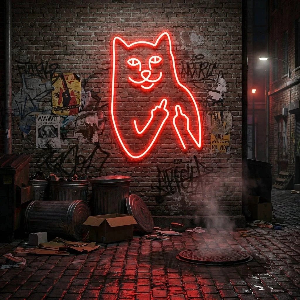 Cat Birdie Led Neon Sign Light