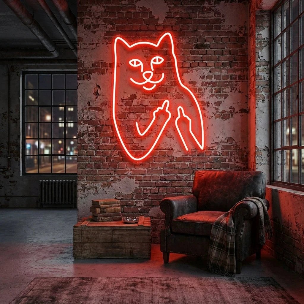 Cat Birdie Led Neon Sign Light