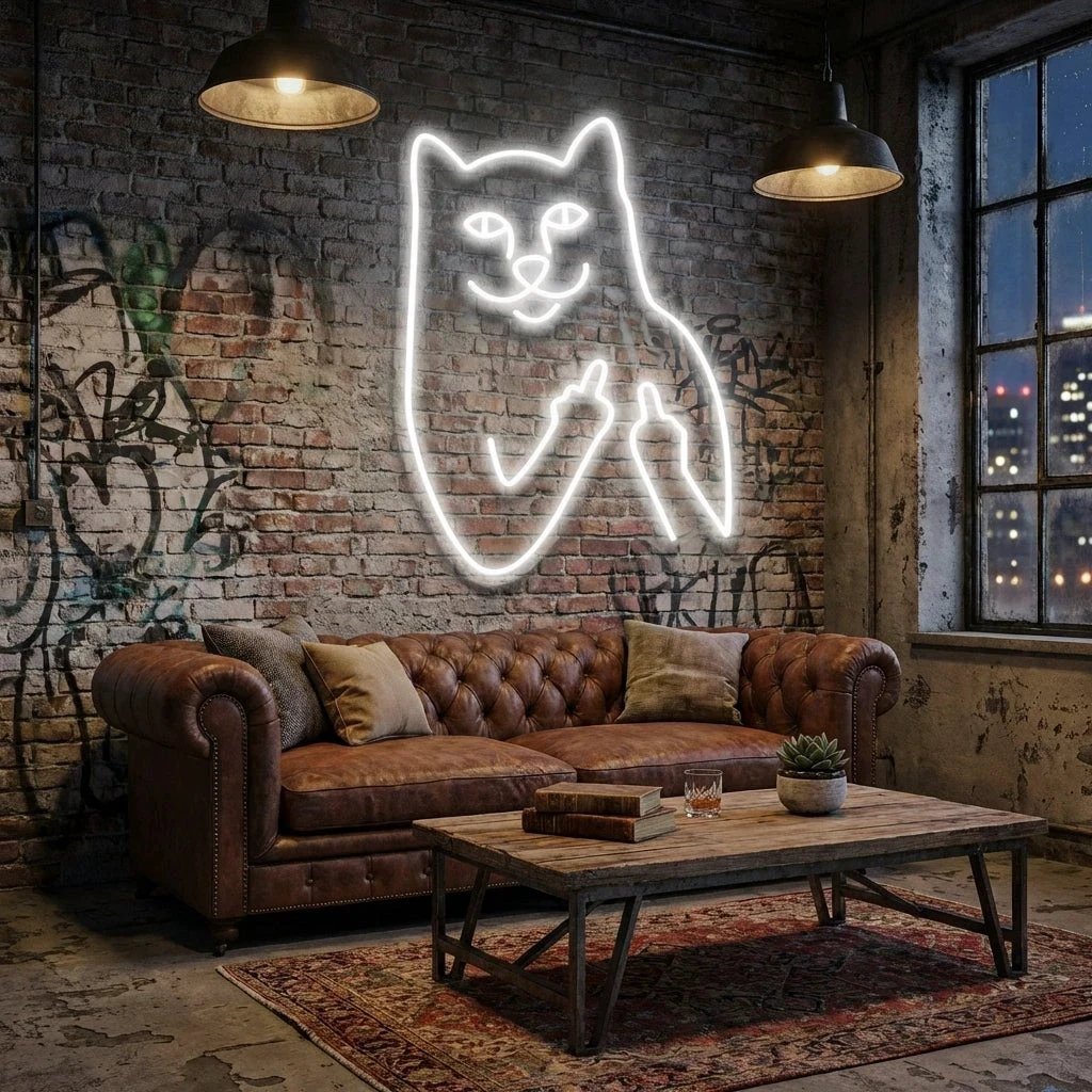 Cat Birdie Led Neon Sign Light