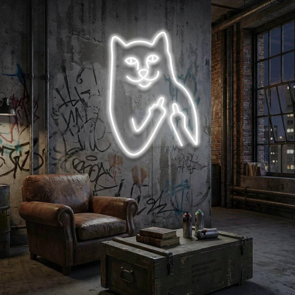 Cat Birdie Led Neon Sign Light